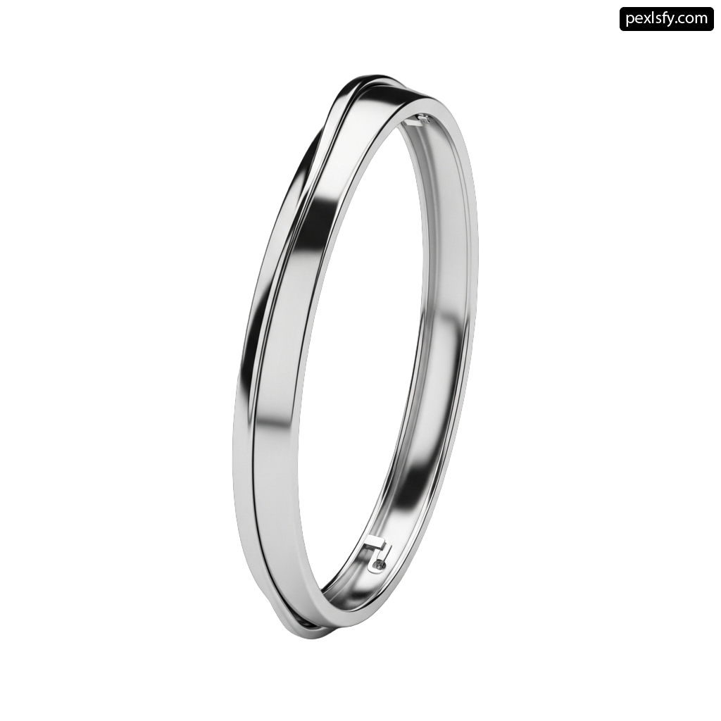 White gold wedding ring on a white background png transparent background