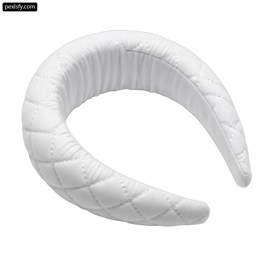 White headband with a quilted pattern on it png transparent background