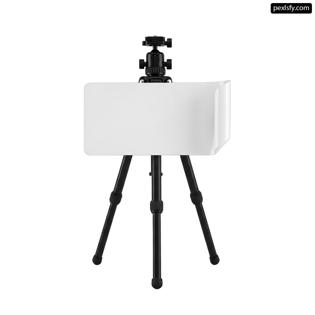 White light on a tripod on a white background png transparent background