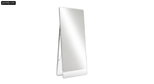White mirror on a stand on a white background png transparent background