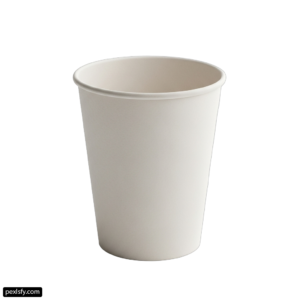 White paper cup on a white background png transparent background