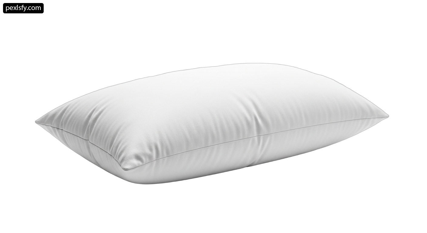 White pillow on a white background png transparent background