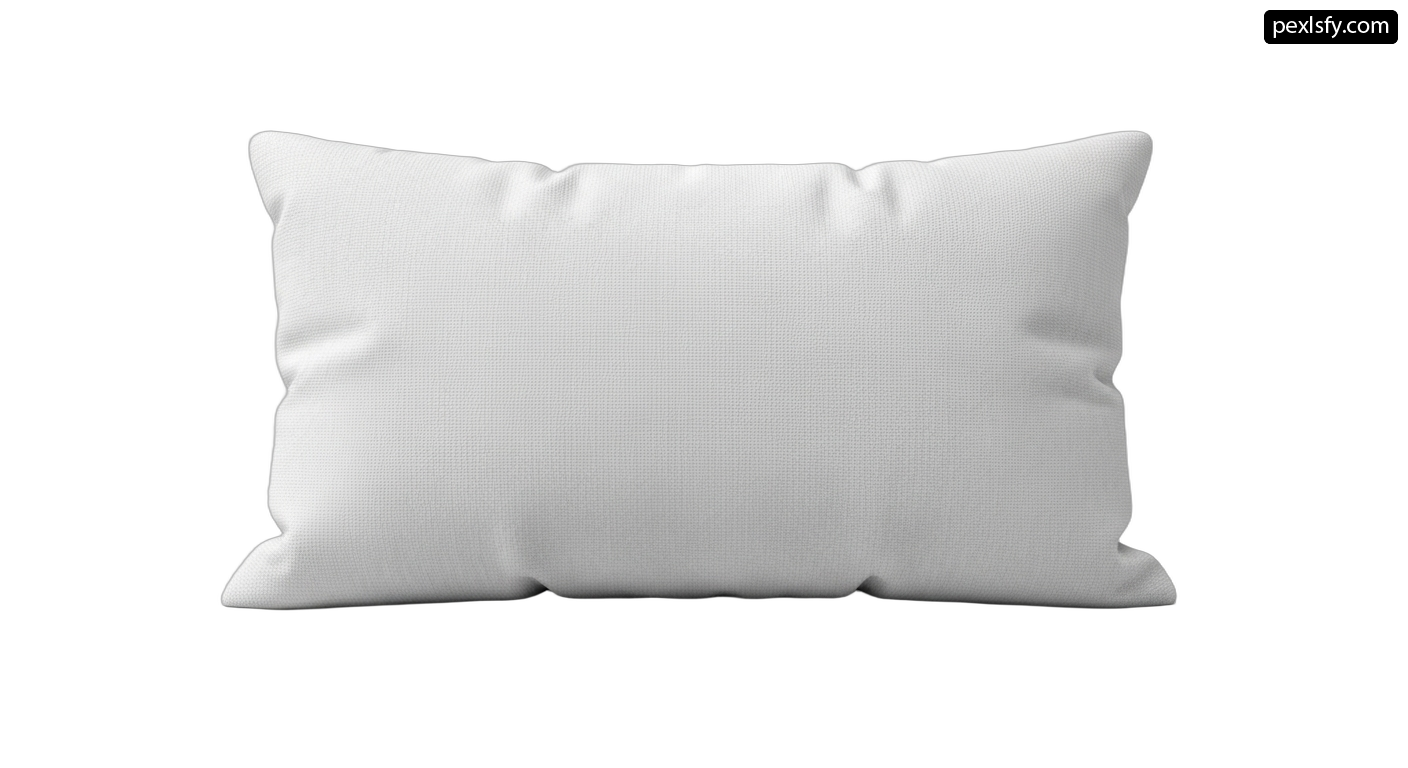 White pillow on a white background png transparent background