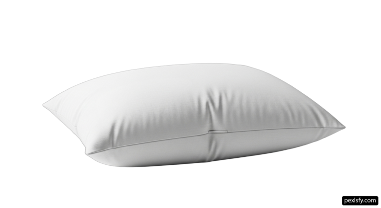 White pillow on a white background png transparent background