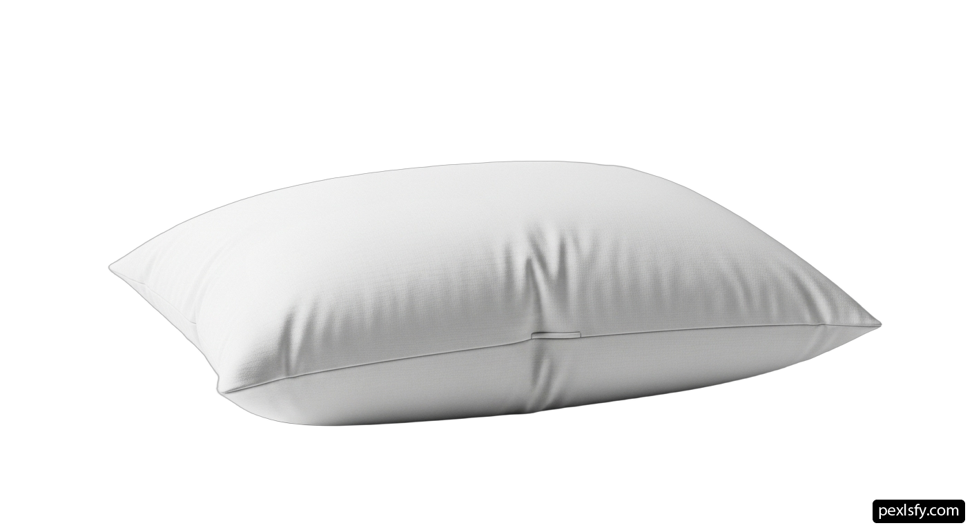 White pillow on a white background png transparent background