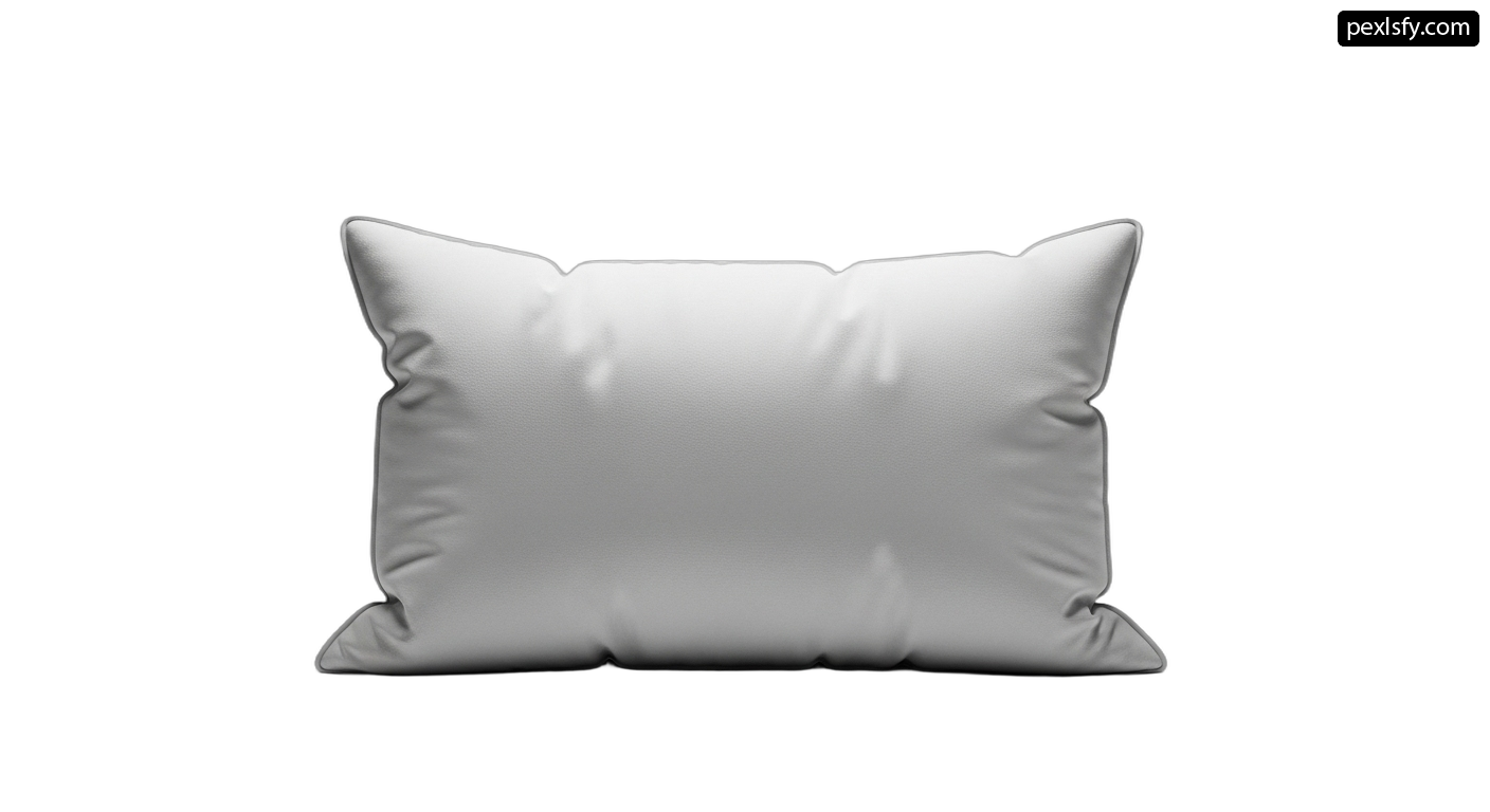 White pillow on a white background png transparent background