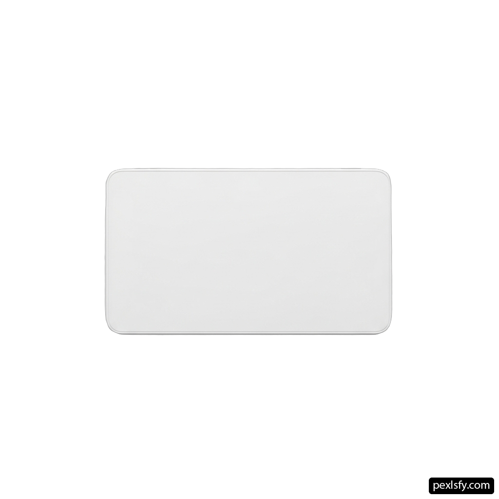 White placemat on a white background png transparent background
