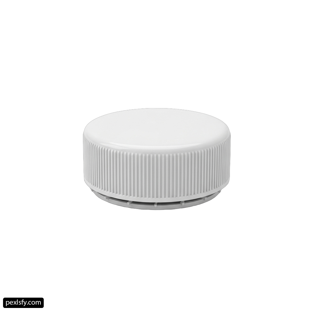 White plastic cap on a white background png transparent background