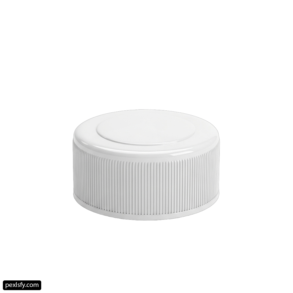 White plastic cap on a white background png transparent background