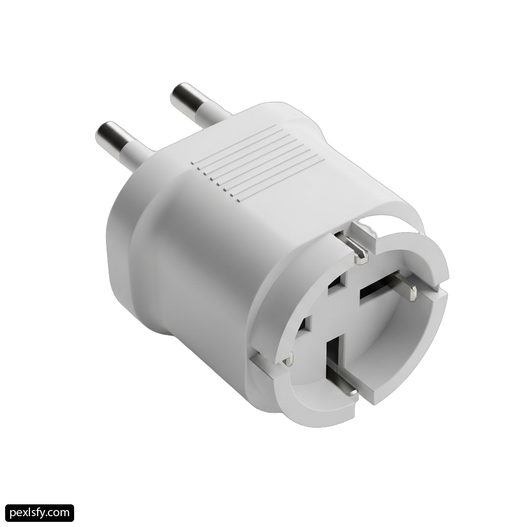 White plug with a white background png transparent background