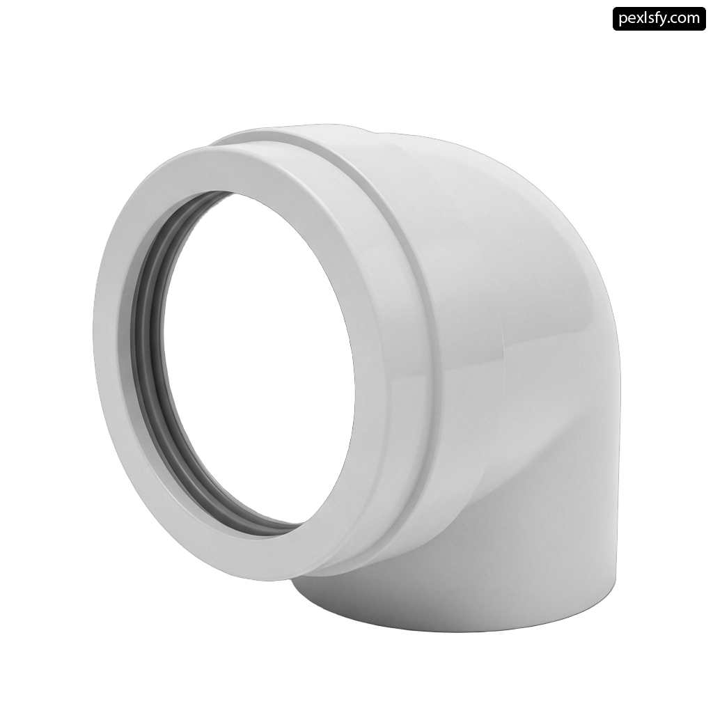White pvc reducer on a white background png transparent background