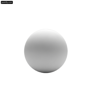 White sphere on a white background png transparent background