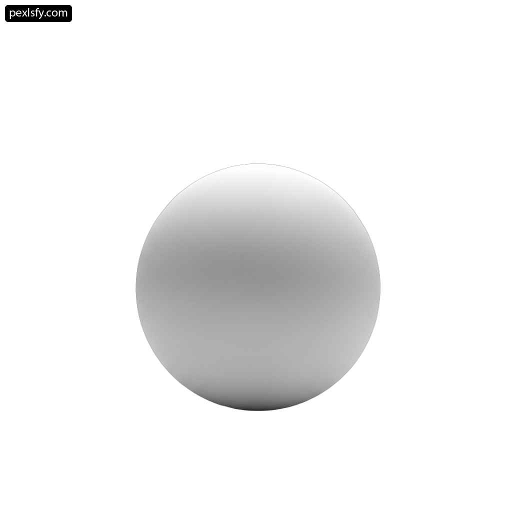 White sphere on a white background png transparent background