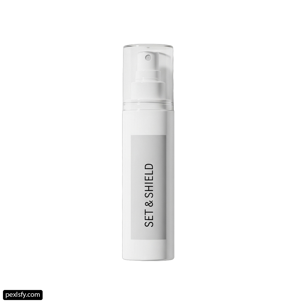 White spray bottle with a white cap on it png transparent background