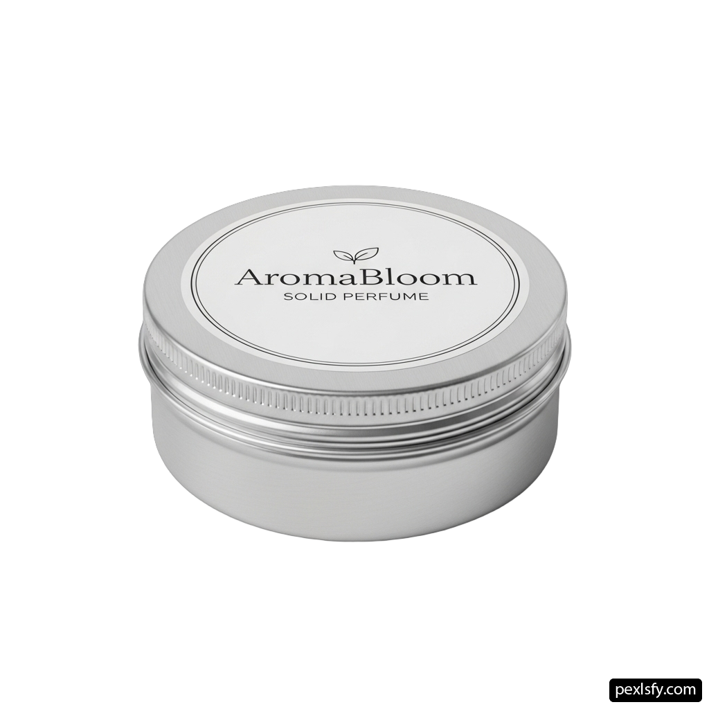 White tin with a silver lid on a white background png transparent background