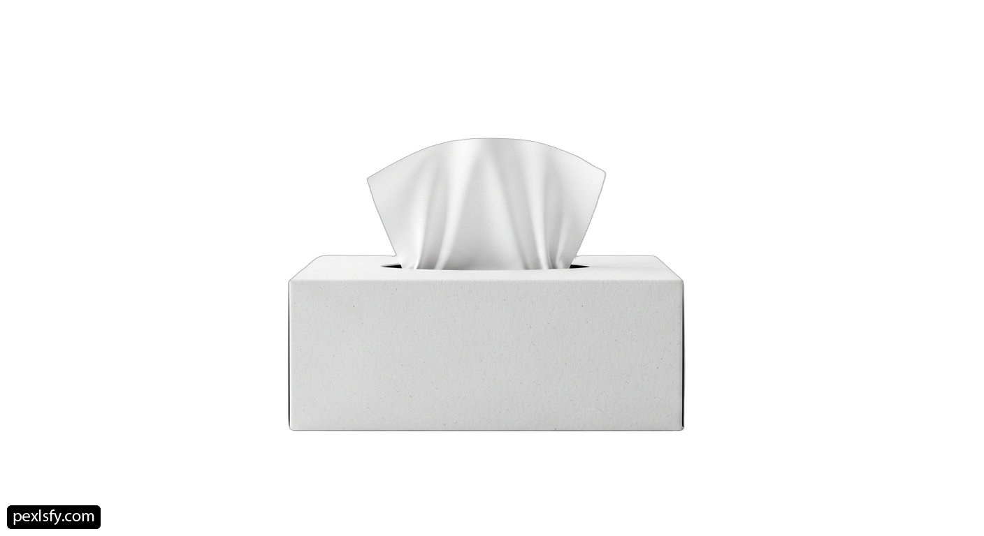 White tissue box sitting on top of a table png transparent background
