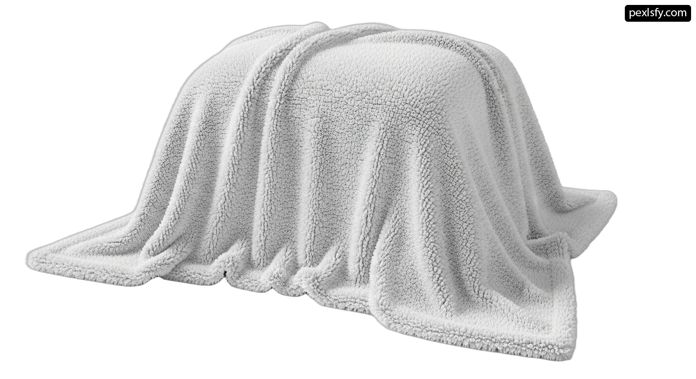 White towel on a white background png transparent background