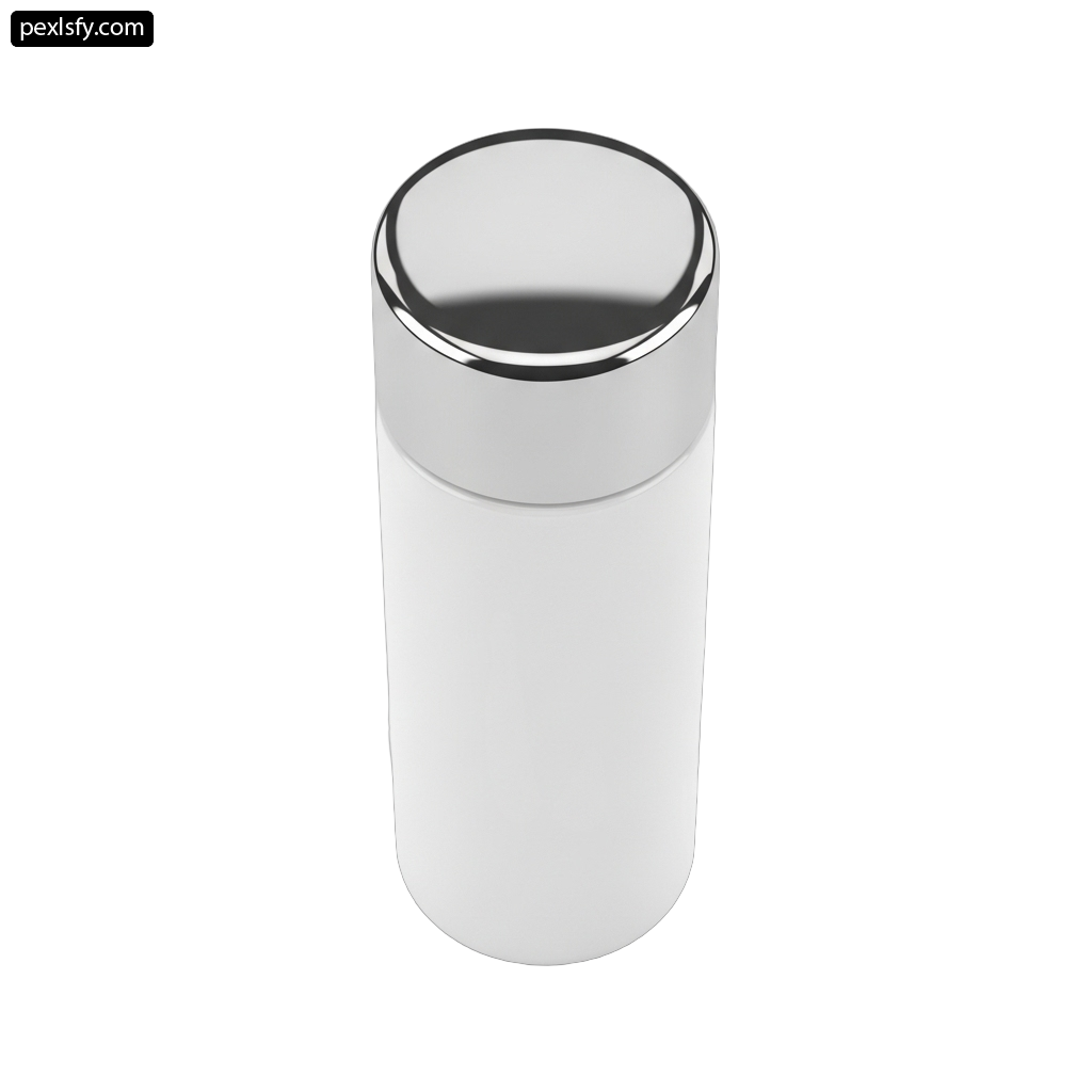White trash can with a black lid png transparent background