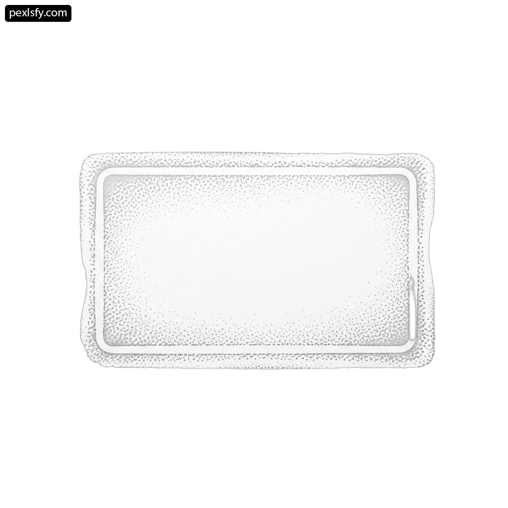 White tray with a pattern on it png transparent background
