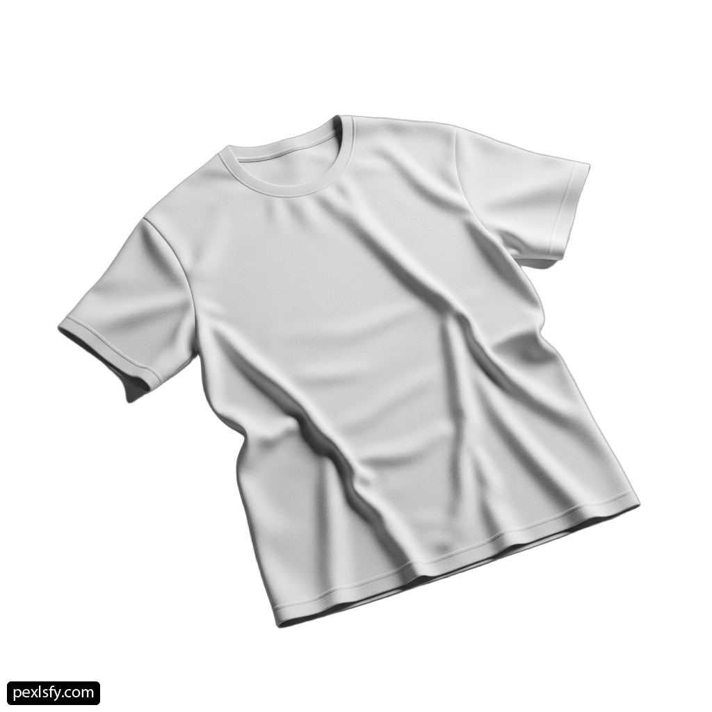 White t-shirt on a white background png transparent background