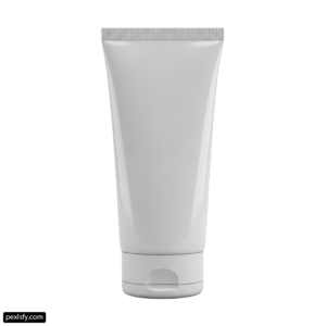 White tube of cream on a white background png transparent background