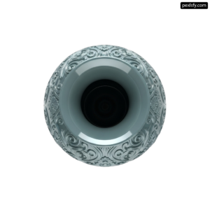 White vase with a black center on a white background png transparent background