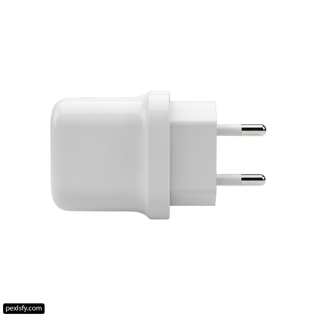 White wall charger on a white background png transparent background