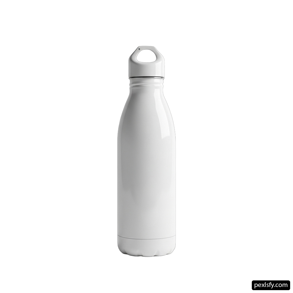 White water bottle on a white background png transparent background