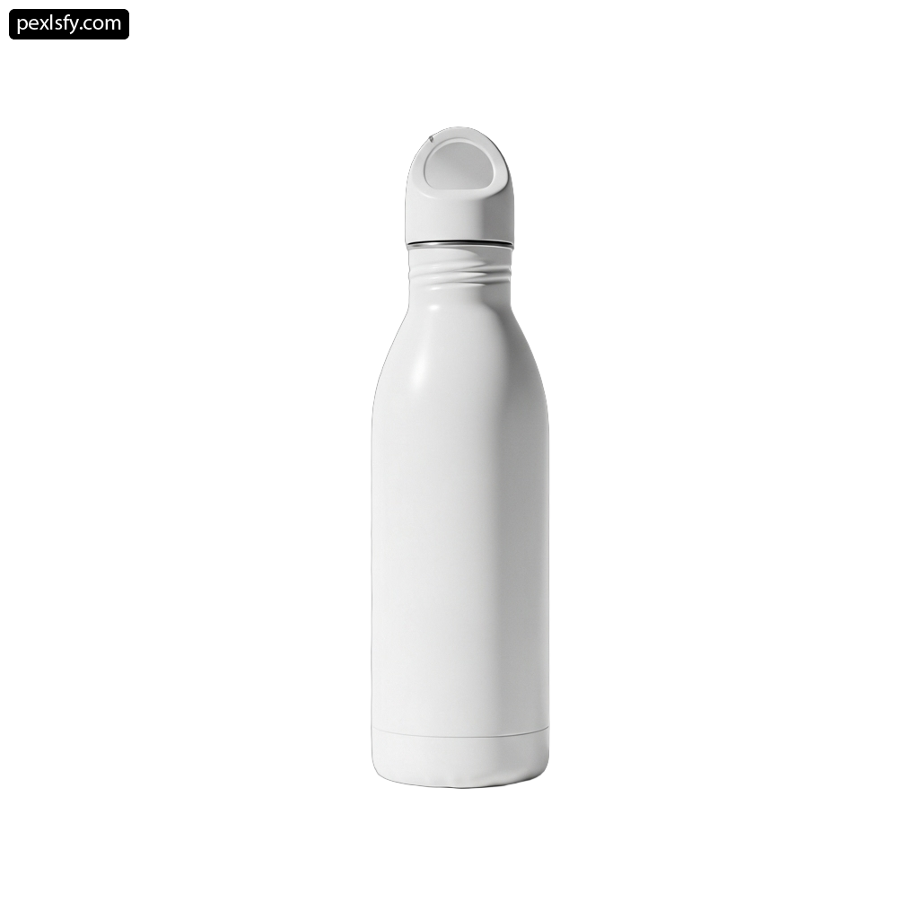 White water bottle on a white background png transparent background