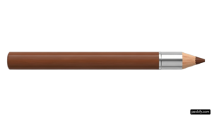Wooden pencil with a silver tip on a white background png transparent background