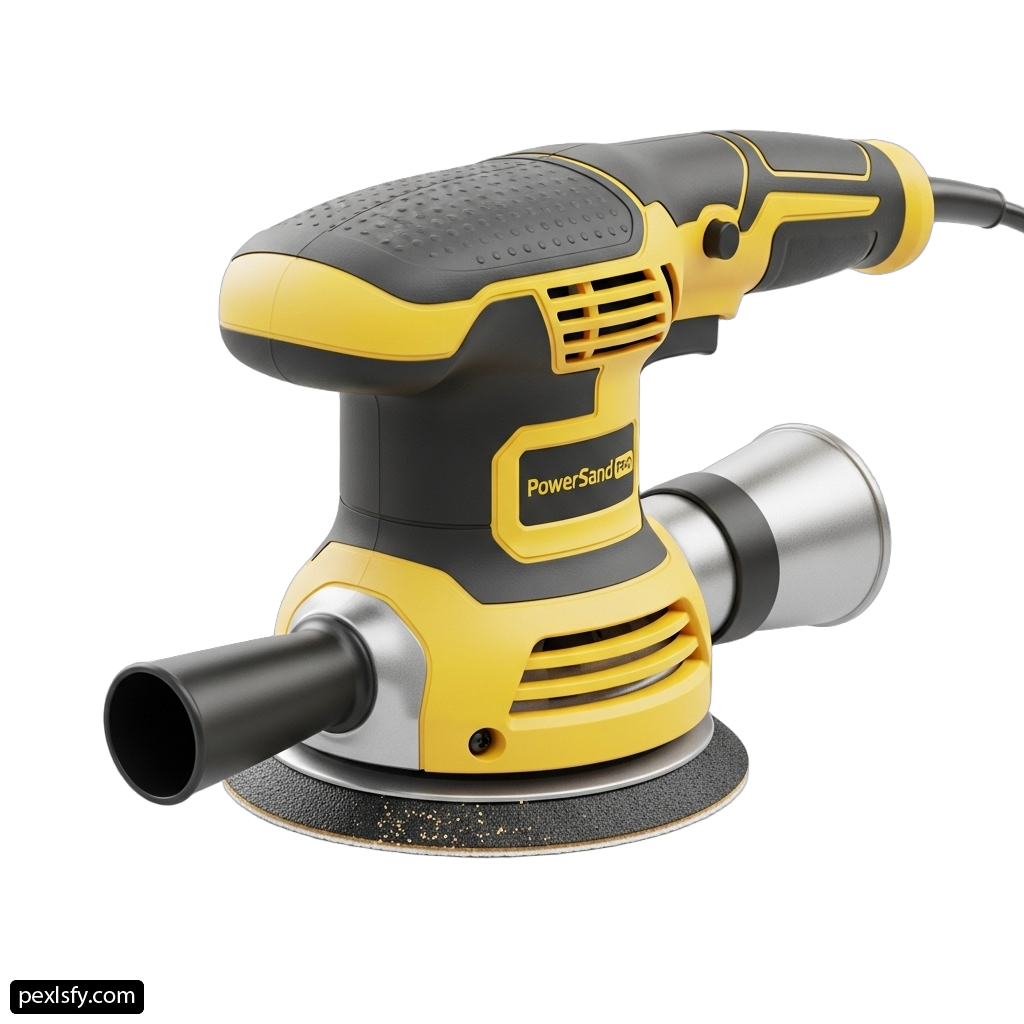 Yellow and black polisher on a white background png transparent background