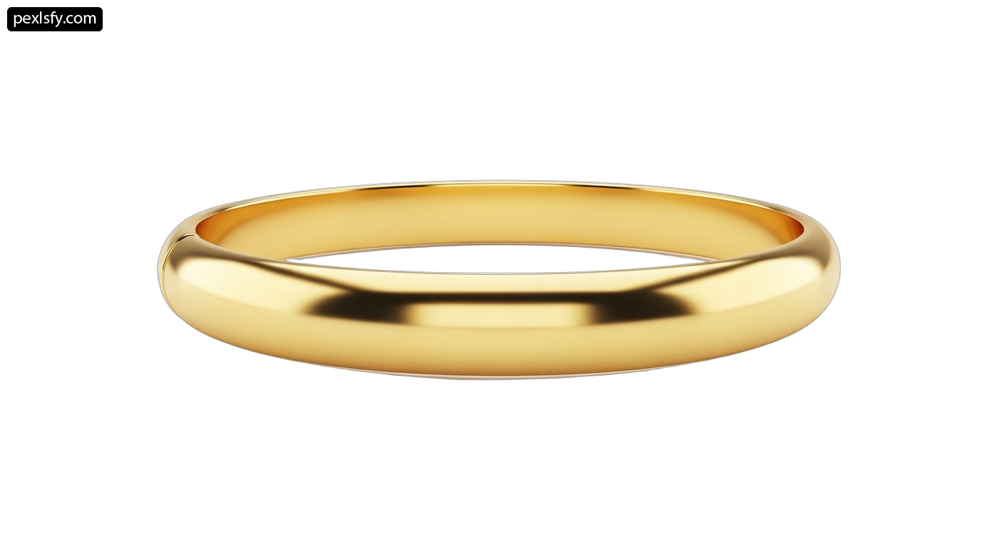 Yellow gold wedding ring on a white background png transparent background