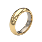 Yellow gold wedding ring on a white background png transparent background