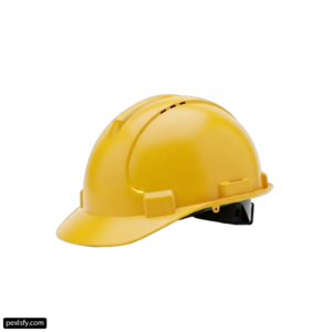 Yellow hard hat on a white background png transparent background