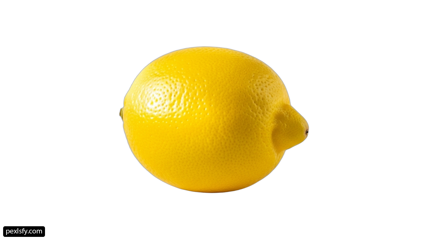 Yellow lemon on a white background png transparent background