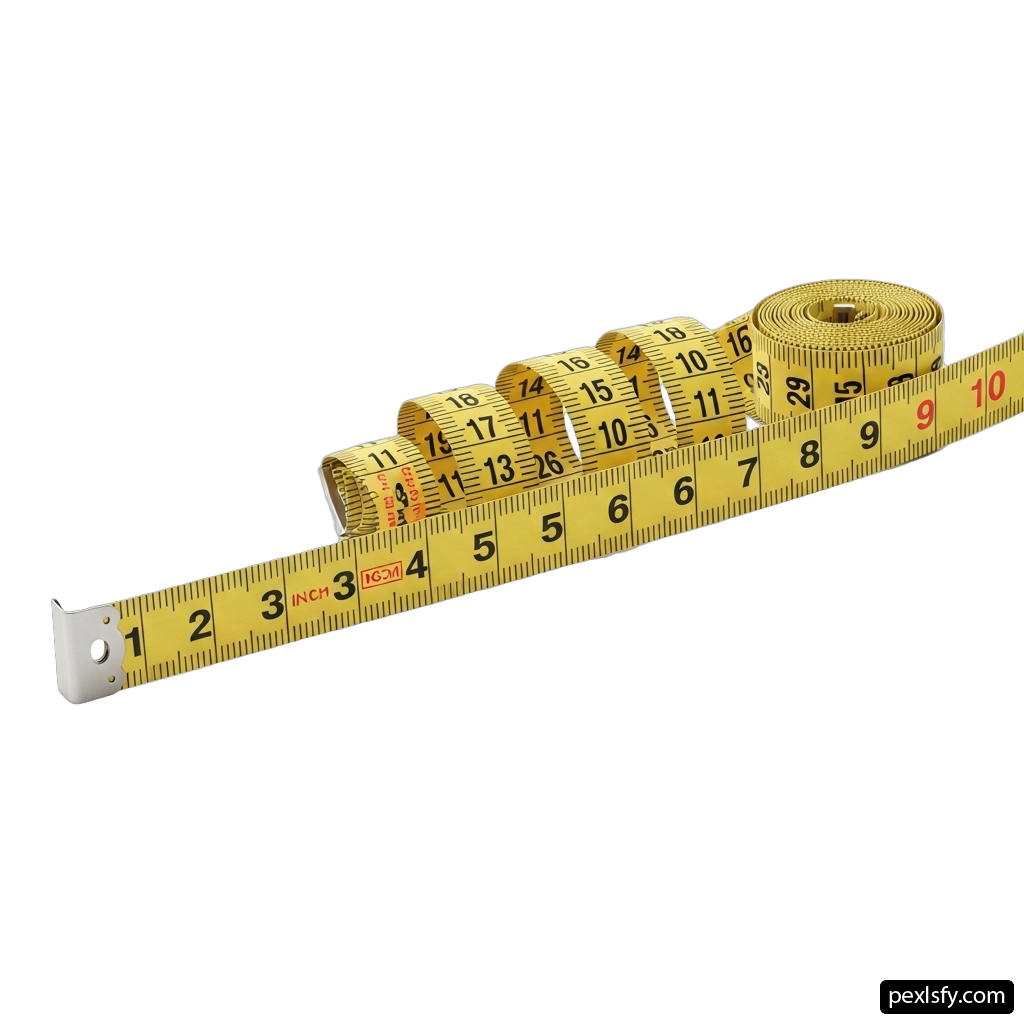 Yellow measuring tape on a white background png transparent background