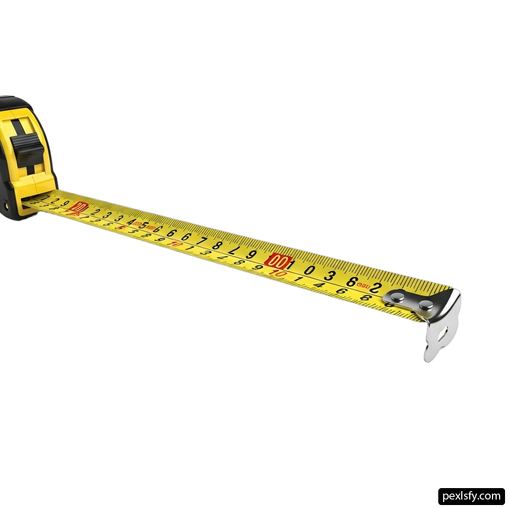Yellow tape measure on a white background png transparent background
