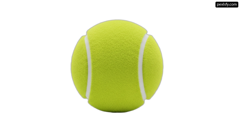 Yellow tennis ball on a white background png transparent background
